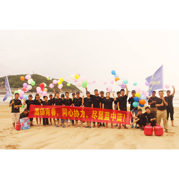 百忙之中，公司組織員工海邊旅游